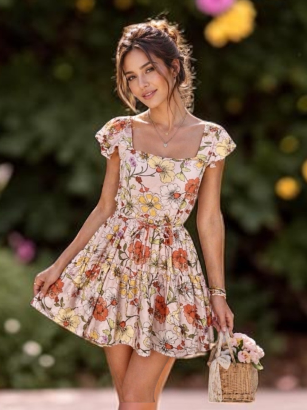 Lottie & Holly Floral Dress Band of Gypsies collection NWT boho romantic sz S